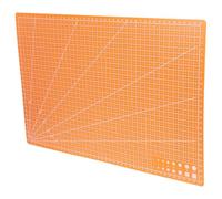 IFANLANDOR Planche à coudre, tapis de découpe auto-cicatrisant double face A3 orange en PP, pour amateurs de loisirs créatifs et artistes, surface quadrillée, léger et portable