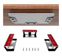 IFCASE Support sous bureau pour ordinateur portable avec adhésif et vis, support en aluminium dur pour ordinateur portable, Mac Mini, MacBook, clavier avec silicone anti-rayures (argenté)