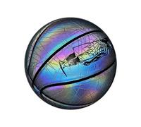 iFCOW Ballon de Basket holographique Lumineux en Cuir PU réfléchissant Taille 5
