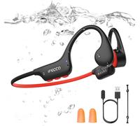 Ifecco Casque Conduction Osseuse Natation Bluetooth 6.0,Étanches Ipx8 Écouteurs Ouverts Sous L'Eau Avec Mp3 8G Pour Course À Pied, Cyclisme, Sport