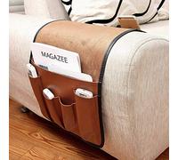 Ifenny Pochette de rangement pour canapé, fauteuil et lit pour ranger télécommande, téléphone portable, tablette, bloc-notes, livres, magazines, DVD, lunettes, boissons et collations