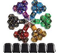 iFergoo 42 Dés Jeux De Role Donjons et Dragons D&D Dice, Double-couleur Polyédrique Jeu de Dés