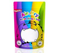 iFergoo Argile sèche à l'air libre, argile à modeler ultra légère, argile magique à faire soi-même, cadeau pour enfants pour filles et garçons, 100 g (argile blanche)