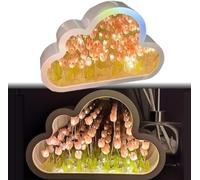 IFFANY Lampe miroir Forever Tulip avec 20 fleurs, cadeau romantique pour femmes et filles