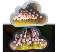 IFFANY Lampe miroir Forever Tulip avec 20 fleurs, cadeau romantique pour femmes et filles