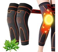 IFFANY Manchon de compression de genou auto-chauffant, genouillère chauffante à base de plantes à radiofréquence, armoise tourmaline, genouillère d'acupression adaptée aux femmes et aux hommes