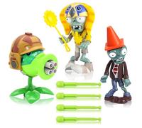 IFHDO Figurines de Zombies, Figurines de Plantes D'animation, Jeux de Jardin IntéRieur, Tireur de Pois Dieu Soleil Zombie, pour Garçons Filles de 5 Ans et Plus