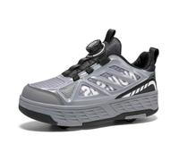 IFIKK Chaussures à roulettes 2 en 1 pour Enfants et Adolescents, Design à Quatre Roues, Roues Invisibles, Baskets de Sport en Plein air, Grandes Tailles pour Filles et garçons