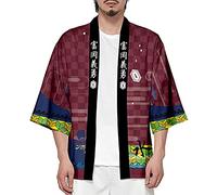 IFIKK Kimono Demon Slayer Anime Manteau Kimetsu no Yaiba Imprimé Veste Cardigan Cosplay Costume T Shirt Été Chemise Kamado Tanjirou Kamado Nezuko Agatsuma Zenitsu Tomioka Giyuu (Style 44, XXS)