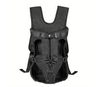 IFIKK Sac pour Animaux De Compagnie sur La Poitrine Réglable Mains Libres Chien Sac À Dos Porte-Dos pour Petits Chiens De Taille Moyenne (Noir,S)