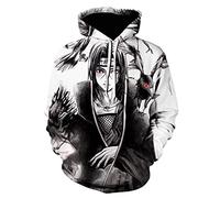 IFIKK Sweat à Capuche Garçon 3D Anime Pull Sweats à Capuche Japonais Anime Cosplay Vetement Enfants Hoodie Uzumaki Uchiha Sasuke Sweat à Manches Longues Vetement (Style 35, S)