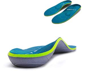 iFitna Semelles pour soutien de la voûte plantaire avec absorption des chocs et aide à soulager les douleurs du pied pour,fasciite plantaire,pieds plats,Vert-Taille 46-47