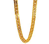 IFIX Chaîne à maillons cubains en or 18 carats 76,2 cm de long 16 mm de long, 31 Inch Long 16mm wide, Acier inoxydable, Pas de gemme
