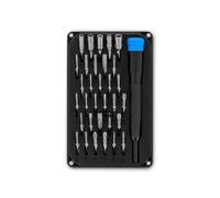 iFixit EU145475-1 Kit d'Outils de Réparation : Manche ABS, 1 Tournevis, 32 Bits (Plat, Hex, Tourne-écrou, Pentalobe, Phillips, Torx, Tri-point, Triangle), 78x22x124mm, Noir