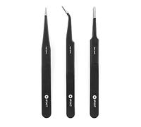 iFixit - Set de pincettes de précision PRO - 3 pinces - pour appareils électroniques - Noir