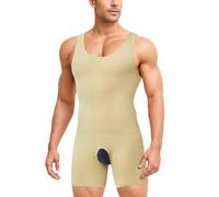 IFKODEI Body gainant pour homme - Contrôle du ventre - Chemises de compression - Fajas Para Hombres - Sous-vêtements amincissants, beige, X-Large/XX-Large