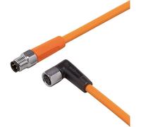 ifm Electronic EVT156 Jonction mâle, droit, femelle, coudé 1 m Nombre de pôles: 3, 3 1 pc(s)