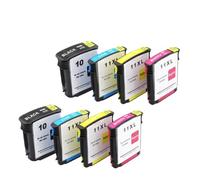 IFNSBUAYW 4COLOR 1SET 69ML 28 ML CARTRIE À L'ENK avec Puce Compatible avec 10 11 Compatible avec Design Jet 100 110 70 Imprimer(10 11 2set)