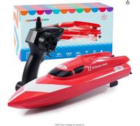 ifollower Bateau télécommandé pour piscines et lacs, 15+KM Bateau 2.4Ghz télécommandé pour enfants avec 2 batteries rechargeables/alarme