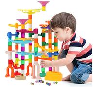 Ifollower Tricky Bille - 166 Pcs Circuit à Billes Couleurs Macaron, Éléments Ludiques Jeu de Construction d'un Labyrinthe Educatif, Sécurité Robuste Marble Rush Conviennent aux Enfant de Plus de 3 Ans