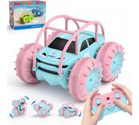 ifollower Voiture Télécommandée à Charge Directe, 15 km/h 4WD Véhicule Amphibie Cascadeur, 2.4 GHz Rotation à 360° avec LED Colorée, Jouets Tout-Terrain, Cadeaux pour Enfants de 3-12 Ans