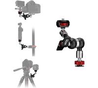 IFOOTAGE Bras Magique articulé pour Appareil Photo 14 cm, Bras Magique articulé avec vis filetées de 6,35 mm et 9,5 mm pour Appareil Photo Reflex numérique/Moniteur LCD/lumières LED, tête sphérique,