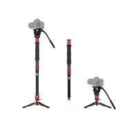 IFOOTAGE Cobra 3 Strike Monopode A150S-III avec tête fluide K5S Komodo, tête vidéo, base de verrouillage de la pédale, réglage de la hauteur en une étape, charge utile maximale 5 kg