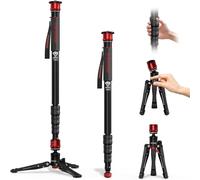 IFOOTAGE Monopode en Alliage d'Aluminium, Base de Trépied, Hauteur 180cm, Monopode d'Appareil Photo pour Voyage, Conception à Boucle, Charge Utile Max. 8kg