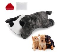 IFOYO Heartbeat Jouet pour chien, aide au comportement pour chien, jouet confortable pour dressage de cage d'aide comportementale, jouet en peluche pour soulager l'anxiété et apaiser le chien (gris