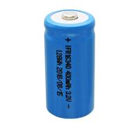 IFR 16340 - Accu 400mAh 3,2V LiFePo4 Button Top non protégé, 16,55x34,6mm