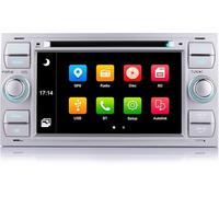 iFrego 7" Autoradio DVD,Autolink,GPS Navigation RDS SD, 2 DIN Autoradio Bluetooth, 7 Couleurs FM RadioTouchscreen avec Commandes au Volant pour Ford C-Max/Galaxy/Connect/S-Max/Focus/Transit/Fusion