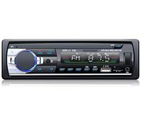 iFreGo Autoradio avec kit Mains Libres Bluetooth, Lecteur USB/TF/MP3, Radio FM avec Télécommande au Volant,Fonction de Chargement Rapide,Adaptateur d'antenne,Radio Universelle 1 DIN 60 W*4