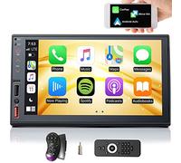 iFreGo Autoradio avec Phone Mirror Link, 7 Pouces 2 Din Radio Bluetooth,CarPlay et Android Auto,Radio FM stéréo pour Voiture,USB, Charge Rapide,Caméra de Recul,7 Lumières Colorées (FS02FR)