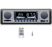 iFrego Autoradio Bluetooth 1 DIN, Poste Radio Voiture Bluetooth, Radio FM, Autoradio Vintage Télécommande,7 Couleurs LED La Lecture de Musique USB/MP3/WMA/WAV/SD/TF,4X60W,Port de Charge USB