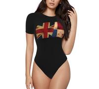 iftoday Body basique à manches courtes et col rond pour femme, motif drapeau panaméen de la Grande-Bretagne, Comme indiqué sur la photo, L