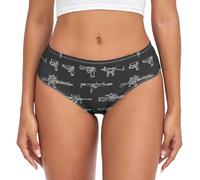 iftoday Sous-vêtement pour femme - Armes - Culotte douce et respirante pour femme, Pistolet d'armes, M