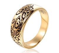 IFUAQZ Bague œil de Dieu pour homme en acier inoxydable noir et argent Taille 5 à 14, Métal, Aucune pierre précieuse