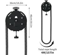 ifukdhu Endless Rope Trainer, Portable Cable Pulley System Professional Endless Ropes Trainer, Pull Rope Fitness Training,for Grip, Arms, Back, Body Coordination Exercises