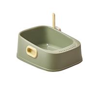 ifundom 1 Ensemble bac à litière pour Chat Petit Semi Peu Profond Animal de Compagnie Sable dégrossi Toilettes extérieures pour Animaux de Compagnie bacs à litière pour Chat Plastique Vert