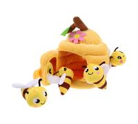 ifundom 1 Ensemble d'abeilles en Peluche avec Ruche sensorielle - Adorables Petits nids d'abeilles et en Peluche pour Les Tout-Petits - Faciles à Manipuler pour Les Petites Mains, Parfaits