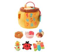 ifundom 1 Ensemble de Jouets pour bébé Fille : Mini de Ferme en Peluche - Pot en nid d'abeille - en Peluche pour bébé, idéal pour Jouer à la dinette et comme Cadeau d'anniversaire ou d'éveil