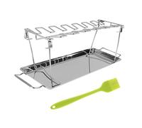 ifundom 1 Ensemble Gril en Acier Inoxydable Grille Barbecue Support de Barbecue extérieur Outil de Barbecue rôtissoire de Camping Grill extérieur Barbecue Robuste Grill de Camping