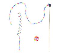 ifundom 1 Ensemble Kit de Interactifs pour Chat avec Baguette à Taquiner à Ressort de Couleur Arc pour Divertissement Félins