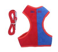 ifundom 1 Ensemble Laisse pour Chien Licous pour Chien sans Tirer S'échapper Mener Chiens Animal De Compagnie Petit Étiqueter Preuve Manteau Ajustable Engrener Chiot Suède