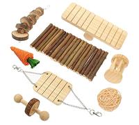 ifundom 1 Ensemble Set de Jouets à Mâcher pour Hamster et Lapin Jouets Apaisants et Balançoire Naturel Accessoires de Jeu Éducatifs pour Petits Animaux
