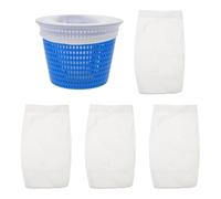 ifundom 1 Panier de Filtre de Piscine avec Chaussettes - Le Panier de Skimmer avec Chaussette nettoie Les débris et Les Feuilles - Filet de récupération des débris à Mailles Fines pour Une