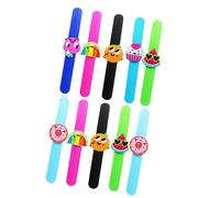 ifundom 10 Bracelets à Claquer en Silicone Motif Fruits, Taille Unique pour Garçon et Filles, Couleurs Assorties, Bracelets à Pression Souples et Confortables, Présents Fête
