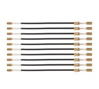 ifundom 10 Pièces Accessoire de Queue de Violon Noir Résistant à L'usure Élasticité, Compatible Cordon de Queue 4/4-3/4 pour Pratique Quotidienne et Concerts