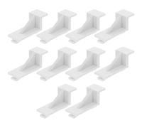 ifundom 10 Pièces Clips D’étagère en Plastique, Blancs | Support de Clayette, Pièce de Remplacement pour Organisation du Froid, Usage Domestique et Commercial