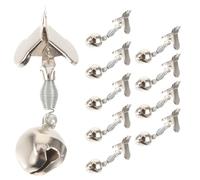 ifundom 10 pièces Cloches Alarme pour Canne à Métal Clip Design Cloche Signal Vibration Mer et Eau Douce 10pcs